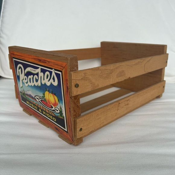 Peaches Records & Tapes Other - Vintage 80's Peaches Records & Tapes wooden crate